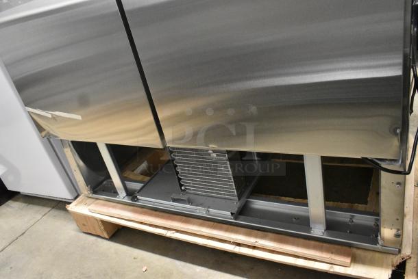 BRAND NEW SCRATCH AND DENT! 2024 Mainstreet 829BMR49R Stainless Steel Commercial 2 Door Reach In Cooler w/ Poly Coated Racks. 115 Volts, 1 Phase. Tested and Powers On But Does Not Get Cold - Image 4 of 10