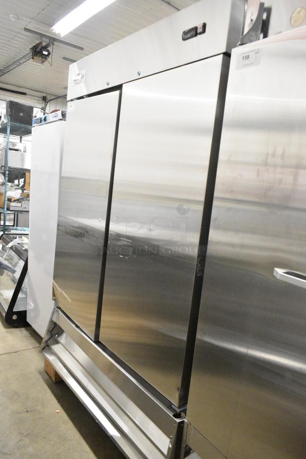 BRAND NEW SCRATCH AND DENT! 2024 Mainstreet 829BMR49R Stainless Steel Commercial 2 Door Reach In Cooler w/ Poly Coated Racks. 115 Volts, 1 Phase. Tested and Powers On But Does Not Get Cold - Image 5 of 10