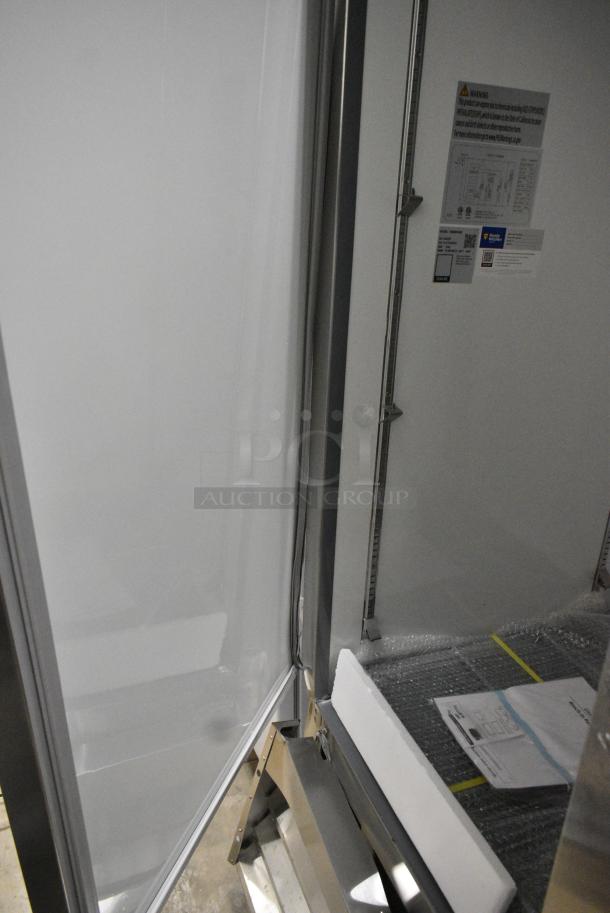 BRAND NEW SCRATCH AND DENT! 2024 Mainstreet 829BMR49R Stainless Steel Commercial 2 Door Reach In Cooler w/ Poly Coated Racks. 115 Volts, 1 Phase. Tested and Powers On But Does Not Get Cold - Image 7 of 10
