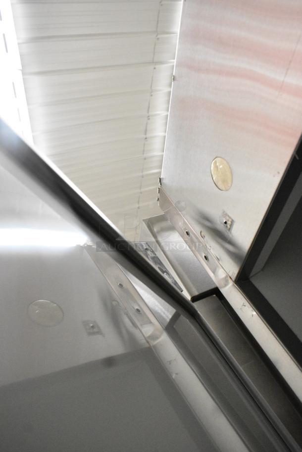 BRAND NEW SCRATCH AND DENT! 2024 Mainstreet 829BMR49R Stainless Steel Commercial 2 Door Reach In Cooler w/ Poly Coated Racks. 115 Volts, 1 Phase. Cannot Test Due To Missing Power Cord - Image 4 of 7