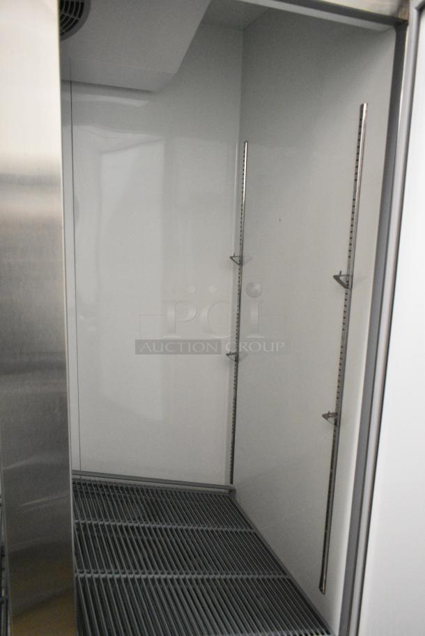 BRAND NEW SCRATCH AND DENT! 2024 Mainstreet 829BMR49R Stainless Steel Commercial 2 Door Reach In Cooler w/ Poly Coated Racks. 115 Volts, 1 Phase. Cannot Test Due To Missing Power Cord - Image 6 of 7