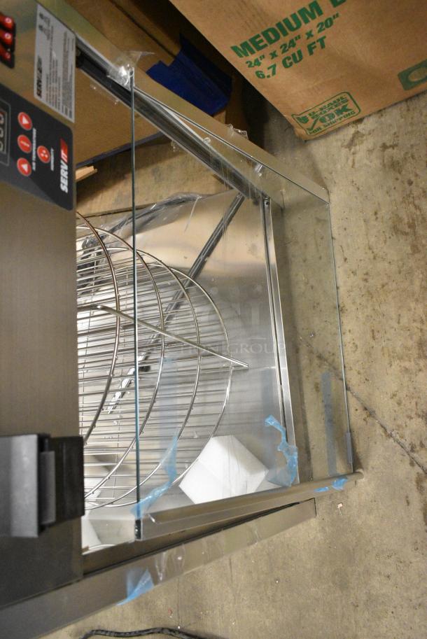 BRAND NEW SCRATCH AND DENT! ServIt 423PDW18D2 18" Self-Service Pizza Warmer with 4-Shelf Rotating Rack. 120 Volts, 1 Phase. Tested and Powers On But Does Not Get Warm - Image 4 of 6
