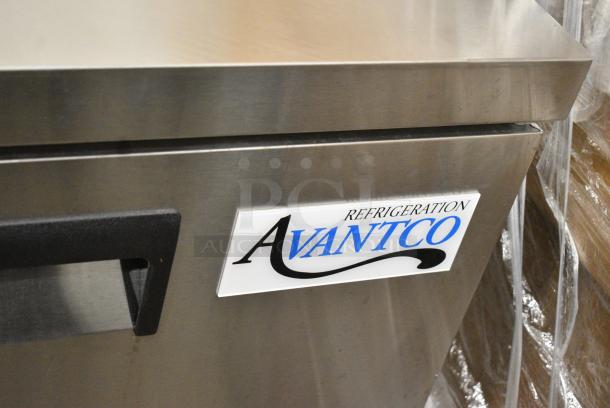 BRAND NEW SCRATCH AND DENT! 2023 Avantco 178AWT72RHC Stainless Steel Commercial 72" Worktop Refrigerator with 3 1/2" Backsplash. 115 Volts, 1 Phase. Tested and Working! - Image 2 of 6