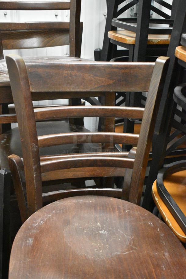 5 Wood Pattern Chairs; 1 Bar Height and 4 Dining Height. 5 Times Your Bid! - Image 2 of 3