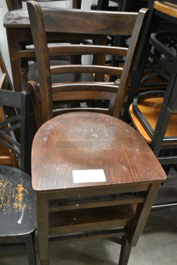 5 Wood Pattern Chairs; 1 Bar Height and 4 Dining Height. 5 Times Your Bid! - Image 3 of 3