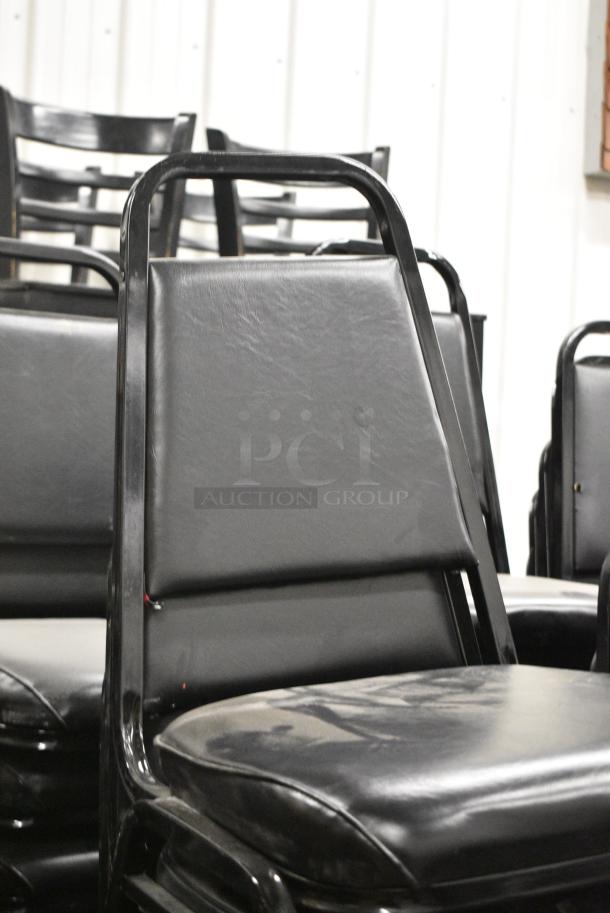 157 Black Metal Stackable Banquet Chair w/ Black Cushion. 157 Times Your Bid! - Image 3 of 3