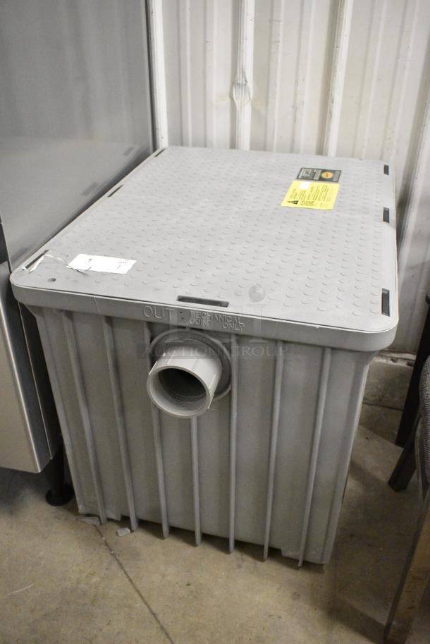 BRAND NEW SCRATCH AND DENT! Endura 3950A03T 100 lb. 50 GPM Grease Trap with 3" Threaded Connections - Image 3 of 4