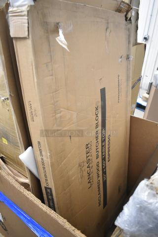 BRAND NEW SCRATCH AND DENT! Lancaster Table & Seating 3493060BBESP 30" x 60" Wood Butcher Block Table Top with Espresso Finish.