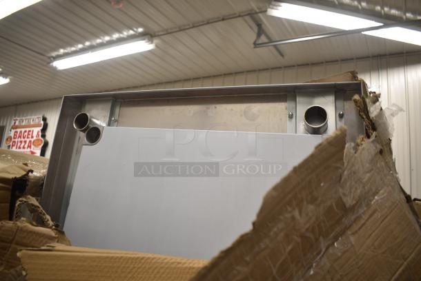 BRAND NEW SCRATCH AND DENT! Regency 600T3072G 30" x 72" 18-Gauge 304 Stainless Steel Commercial Work Table with Galvanized Legs and Undershelf - Image 4 of 5