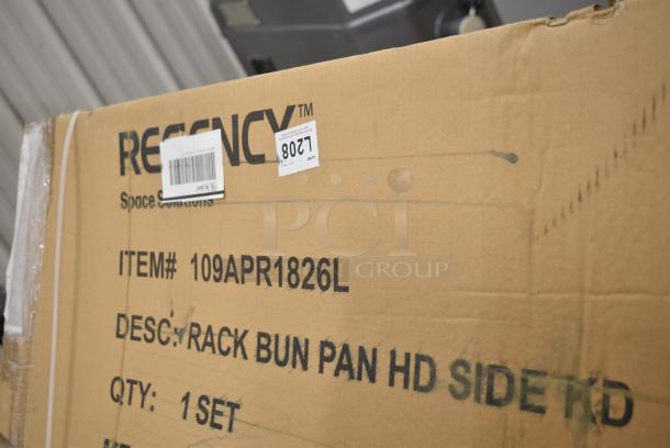 2 BRAND NEW SCRATCH AND DENT! Regency 109APR1826L 20 Pan Side Load Bun / Sheet Pan Rack - Unassembled. May Be Missing Pieces. 2 Times Your Bid! - Image 5 of 5