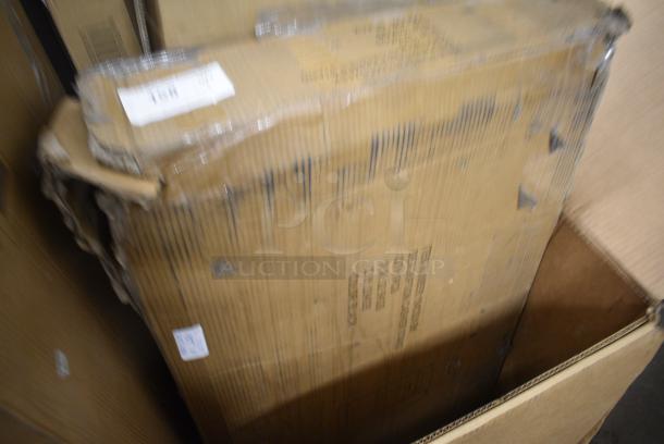 BRAND NEW SCRATCH AND DENT! 164CS24BK Lancaster Table & Seating 24" x 18" x 38" Black Cash Register Stand with Locking Drawer. May Be Missing Pieces. - Image 2 of 5