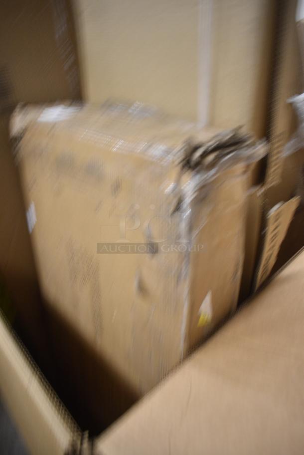 BRAND NEW SCRATCH AND DENT! 164CS24BK Lancaster Table & Seating 24" x 18" x 38" Black Cash Register Stand with Locking Drawer. May Be Missing Pieces. - Image 5 of 5