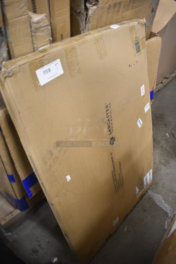 BRAND NEW SCRATCH AND DENT! 1643042TFBLK Lancaster Table & Seating 30" x 42" Rectangular Thermo-Formed MDF Table Top with Black Wood Finish - Image 2 of 4