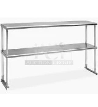 BRAND NEW SCRATCH AND DENT! Avantco 178SSDOS6018 Stainless Steel Double Deck Overshelf - 18" x 60". May Be Missing Pieces.