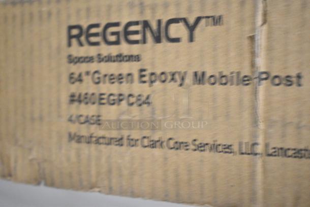 BRAND NEW SCRATCH AND DENT! Box of 4 Regency 460EGPC64 64" NSF Green Epoxy Mobile Shelving Post - Image 4 of 4