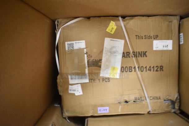 BRAND NEW SCRATCH AND DENT! Regency 600B1101412R 1 Bowl Underbar Sink with Drainboard - 24" x 18 3/4" - Image 1 of 3