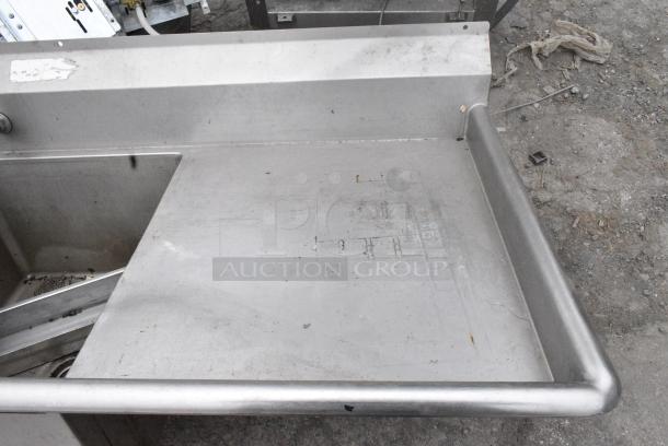 Stainless Steel 3 Bay Sink Dish Table w/ Dual Drain Boards, Faucet and 2 Handle Sets. No Legs. - Image 3 of 9