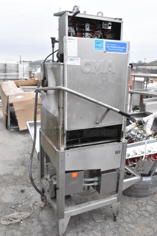 CMA HTCB Stainless Steel Commercial Corner Pass Through Dishwasher. 208-240 Volts, 3 Phase.