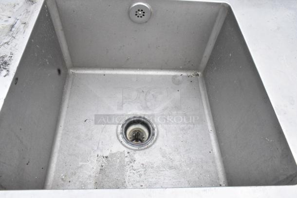 Stainless Steel L Shaped Counter w/ Sink Bay and Under Shelf. - Image 6 of 7