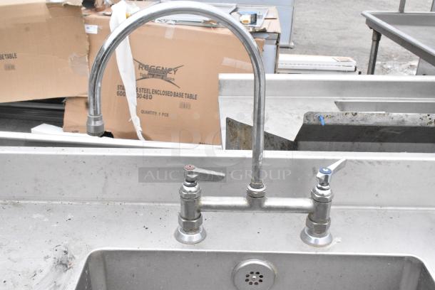 Stainless Steel L Shaped Counter w/ Sink Bay and Under Shelf. - Image 7 of 7