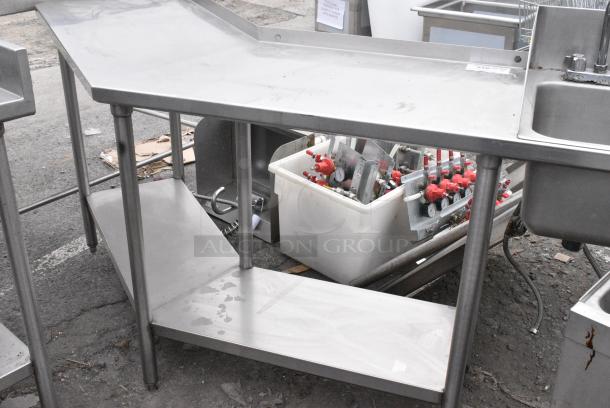 Stainless Steel Counter w/ Single Bay Sink and Under Shelf. - Image 2 of 7