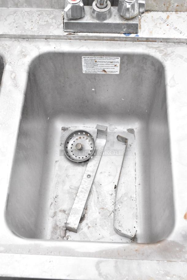 Stainless Steel 3 Bay Sink w/ Faucet and Handles. - Image 3 of 6