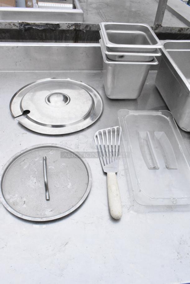 ALL ONE MONEY! Lot of Various Items Including Stainless Steel Drop In Bins - Image 3 of 4