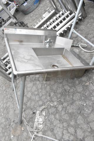 Eagle Stainless Steel Commercial Single Bay Dirty Side Left Side Dish Table.