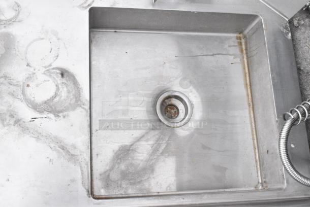 Eagle Stainless Steel Commercial Single Bay Dirty Side Left Side Dish Table. - Image 4 of 6