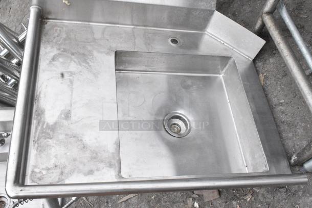 Eagle Stainless Steel Commercial Single Bay Dirty Side Left Side Dish Table. - Image 3 of 5