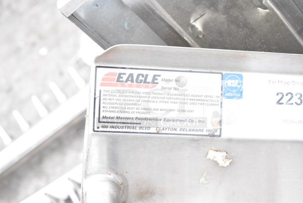 Eagle Stainless Steel Commercial Single Bay Dirty Side Left Side Dish Table. - Image 5 of 5