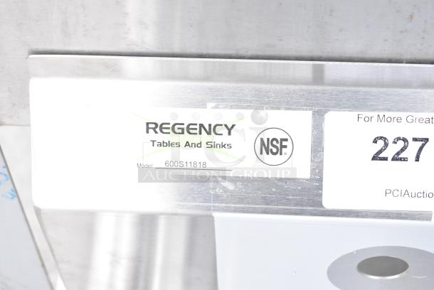 BRAND NEW SCRATCH AND DENT! Regency 600S11818 Stainless Steel Single Bay Sink. No Legs. - Image 4 of 4