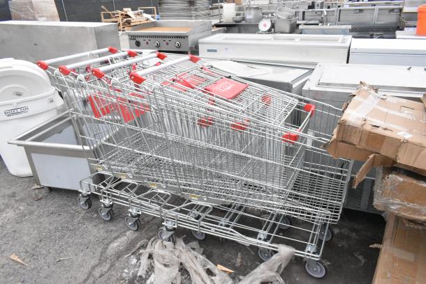 4 Metal Shopping Cart on Commercial Casters. 4 Times Your Bid! - Image 2 of 4