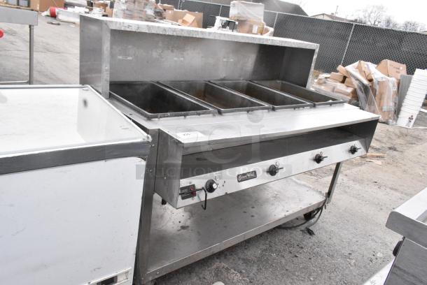 ServeWell 38004 Stainless Steel Electric Powered 4 Bay Steam Table w/ Under Shelf on Commercial Casters. 120 Volts, 1 Phase. - Image 2 of 9