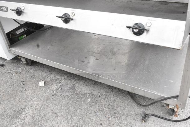 ServeWell 38004 Stainless Steel Electric Powered 4 Bay Steam Table w/ Under Shelf on Commercial Casters. 120 Volts, 1 Phase. - Image 7 of 9