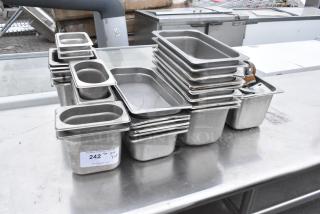 ALL ONE MONEY! Lot of Various Stainless Steel Drop In Bins.