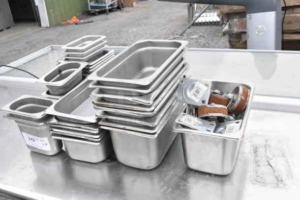 ALL ONE MONEY! Lot of Various Stainless Steel Drop In Bins. - Image 2 of 6