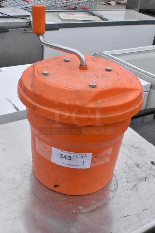 Orange Poly Lettuce Spinner Salad Spinner.