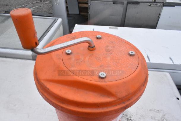 Orange Poly Lettuce Spinner Salad Spinner. - Image 2 of 3