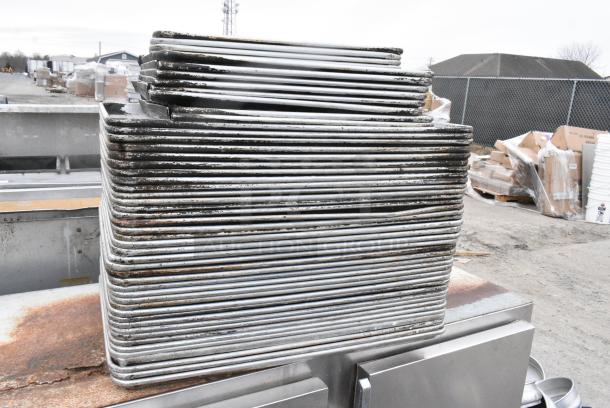 50 Various Metal Baking Pans Including Half and Full Size. 50 Times Your Bid! - Image 1 of 4