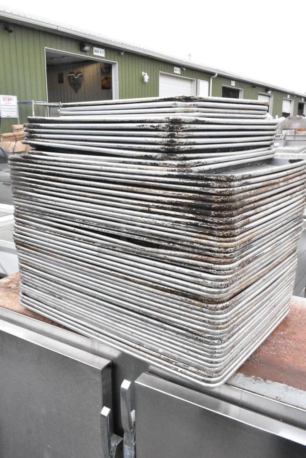 50 Various Metal Baking Pans Including Half and Full Size. 50 Times Your Bid! - Image 2 of 4