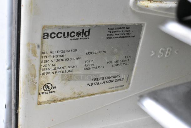 Accucold FF7B Mini Cooler. 115 Volts, 1 Phase. - Image 5 of 5