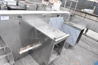 Perlick Stainless Steel Unit w/ Single Bay Sink and Drain Board.