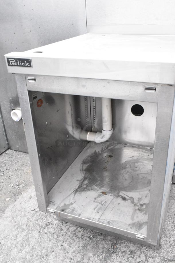 Perlick Stainless Steel Unit w/ Single Bay Sink and Drain Board. - Image 8 of 9