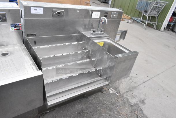 Perlick Stainless Steel Single Bay Sink w/ Bottle Merchandiser Rack - Image 1 of 8