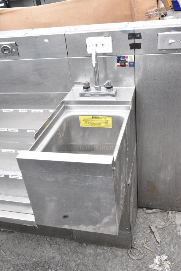 Perlick Stainless Steel Single Bay Sink w/ Bottle Merchandiser Rack - Image 3 of 8