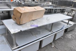 BRAND NEW SCRATCH AND DENT! Regency 600PTSD2496 24" Wide 16-Gauge Type 304 Stainless Steel Pass-Through Shelf with Overshelf