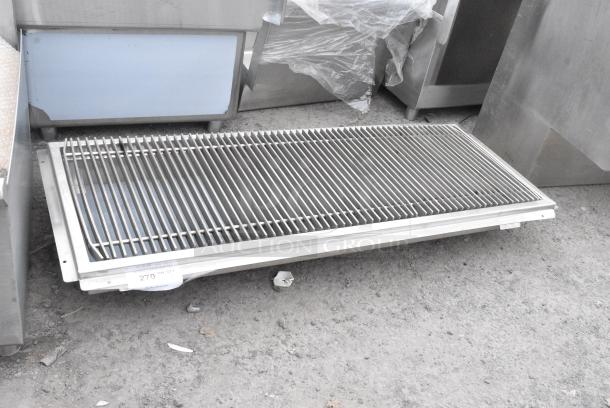 BRAND NEW SCRATCH AND DENT! Stainless Steel Floor Trough w/ Grate. - Image 1 of 5