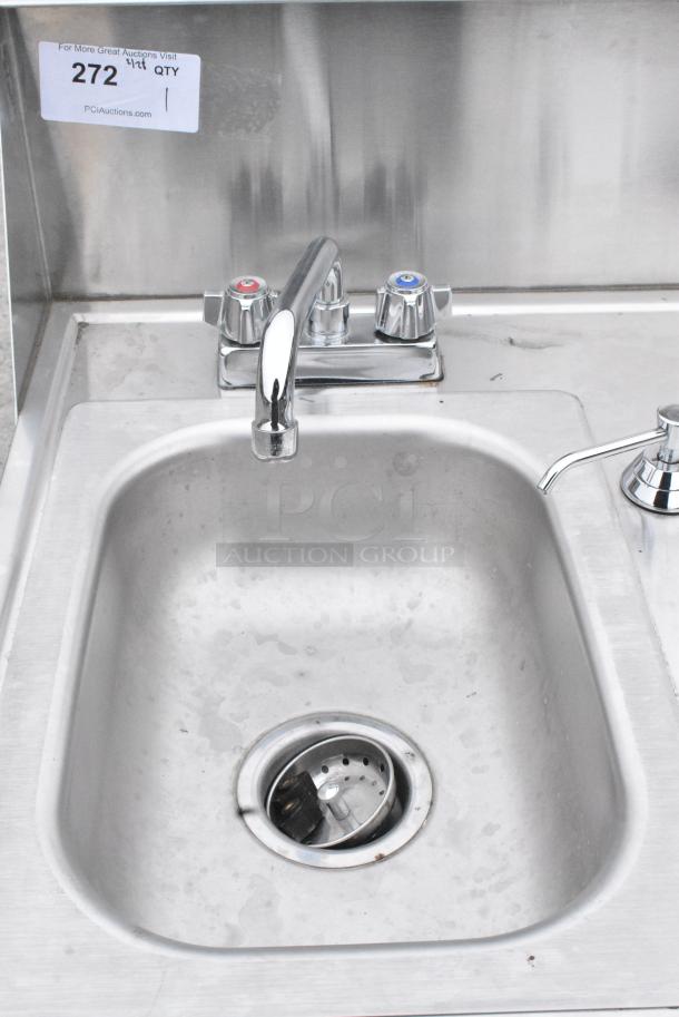 Stainless Steel Portable Single Bay Sink w/ Faucet and Handles on Commercial Casters. - Image 3 of 7