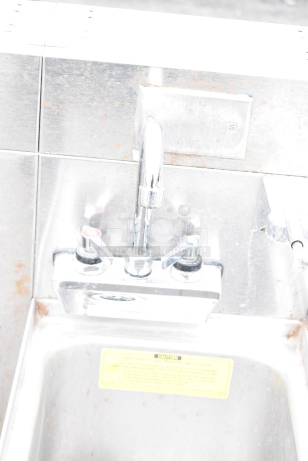 Perlick Stainless Steel Unit w/ 2 Single Bay Sink Bays, Drain Board and Bottle Merchandiser Stand. - Image 9 of 11